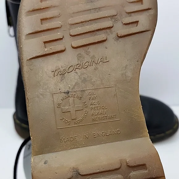 VTG Dr. Martens | 1460 distressed 10 hole black leather boots | MENS 9/10 - Picture 4 of 11